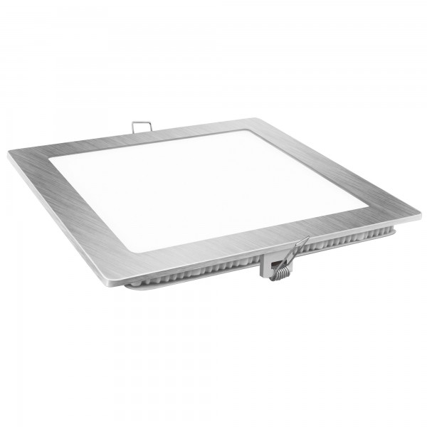 Downlight led cuadrado plata  3w.fria