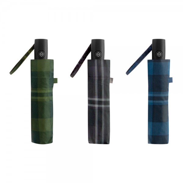 Paraguas mini apertura y cierre automatico 7 varillas ø94cm pongee puño negro recto clima colores / modelos surtidos