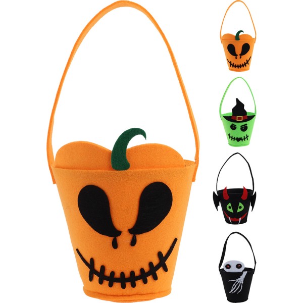 Cesta de goma eva para recoger caramelos halloween, 4 modelos
